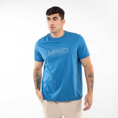 Polera Algodón Con Estampado Manga Corta Hombre Icono