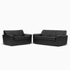 Juego de Living Cabsur Milan Sofá 3 Cuerpos + Sofá 2 Cuerpos PU Negro