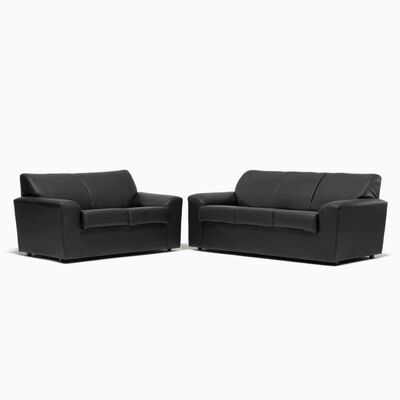 Imagen 1 del producto Juego de Living Cabsur Milan Sofá 3 Cuerpos + Sofá 2 Cuerpos PU Negro