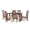 Juego de Comedor Latam Home Pamplona Oviedo 6 Sillas Cuero Caf&eacute; Moro