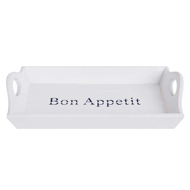 Bandeja Madera Vgo Bon Appetit Rectangular 22 x 15 cm Blanco