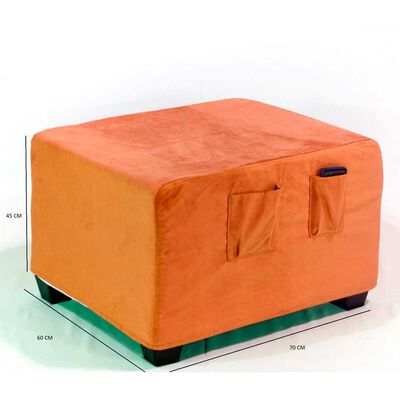 Imagen 2 del producto Pouf Cabsur Sorrento Felpa Terracota