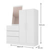 C&oacute;moda Di Poretti Design Duna 3 Cajones 2 Puertas Blanco