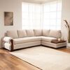 Sof&aacute; Seccional Living Factory Michigan 6 Cuerpos Beige