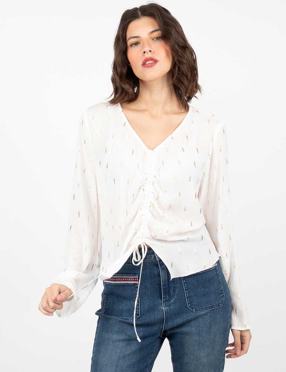 Blusa Estampada Manga Larga Mujer Alma