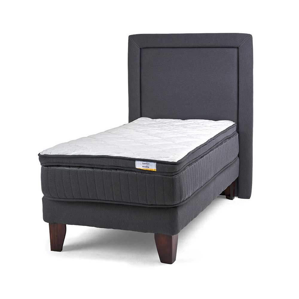 Cama Europea Drimkip 1,5 Plazas Hybrido + Respaldo