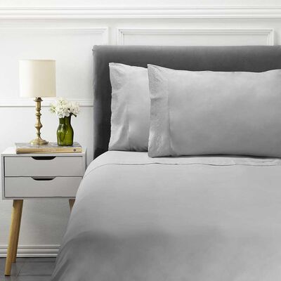 Imagen 1 del producto Juego de Sábanas Broderie Dreams King Liso Gris