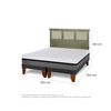Cama Europea CIC Base Dividida King Balance + Respaldo Torino Olivo