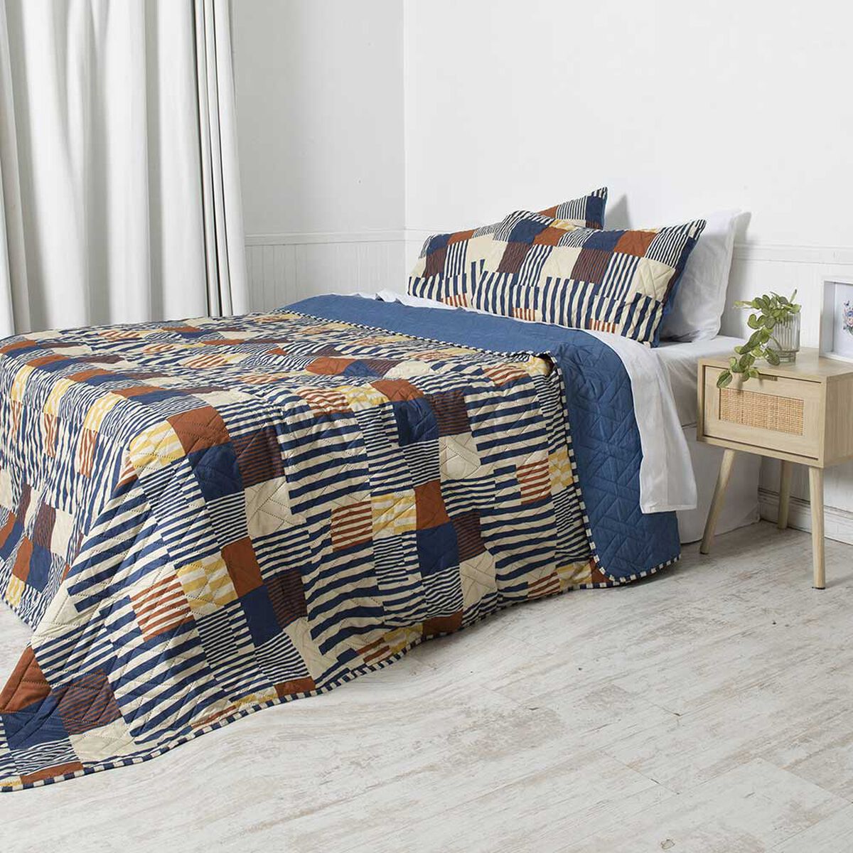 Quilt Microfibra Estampado Mashini 2 Plazas Rodano