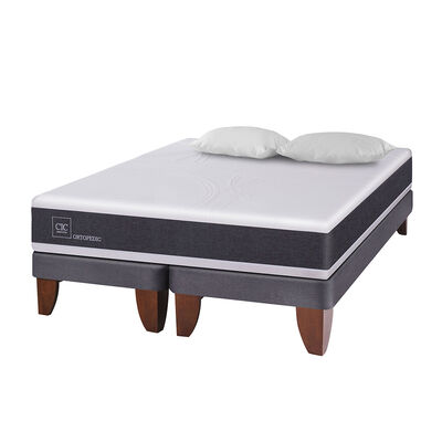 Imagen 1 del producto Cama Europea CIC Base Dividida King Ortopedic + Almohadas