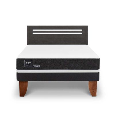 Cama Europea CIC 2 Plazas Ortopedic + Respaldo Munich