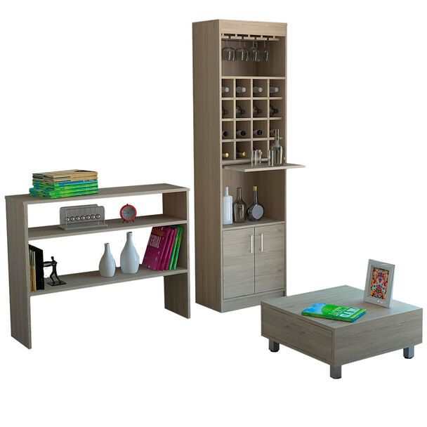 Mueble Bar + Arrimo + Mesa de Centro TuHome Beijing