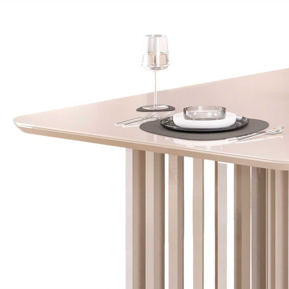 Juego de Cómedor Altavision Luma 6 Sillas Blanco Crema