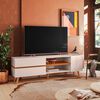 Rack TV Purus Altavision Hasta 65" Blanco y Café