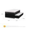 Cama Nido CIC 1,5 Plazas Superior 1 Plaza Inferior Ortopedic Advance Black 