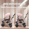 Triciclo 3 en 1 con Apoya Pies 360°LuBabycas Negro