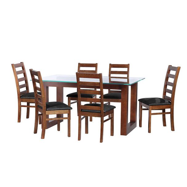 Juego de Comedor Latam Home Pamplona Burgos 6 Sillas Velvet Verde