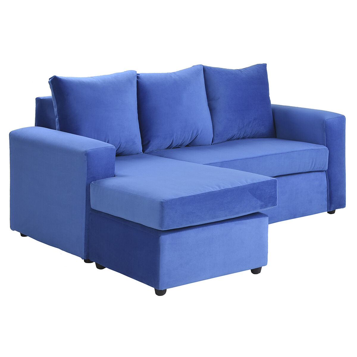 Sofá Seccional Bodevir BI-L 3 Cuerpos Azul Rey