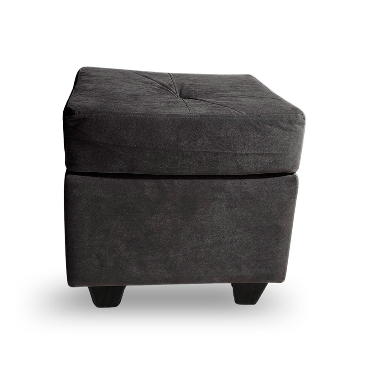 Sof&aacute; Muebles MPR Boston 3 Cuerpos + 2 Pouf Negro