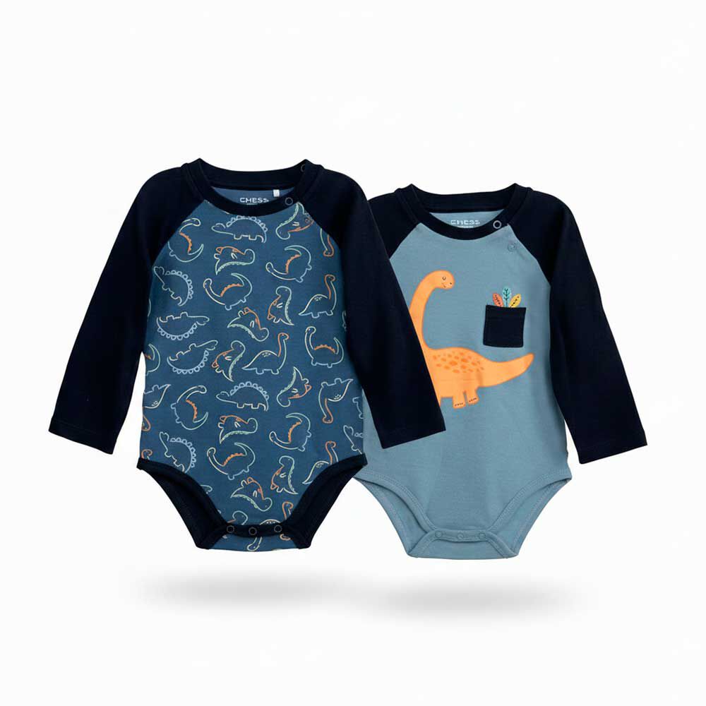 Pack 2 Body Bebé de Algodón Chess Baby