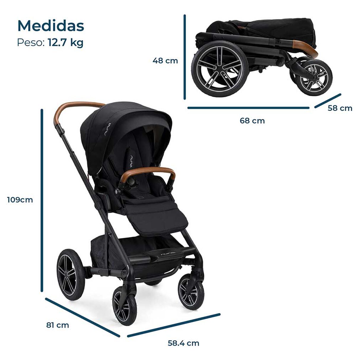 Coche Paseo Mixx Next Caviar Nuna