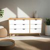 Cómoda Vekkahome Luna 6 Cajones Café