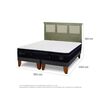 Cama Europea CIC Base Dividida King S&uacute;per Premium + Respaldo Torino Olivo