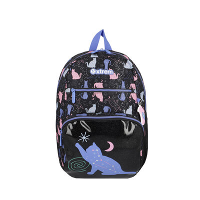 Mochila Xtrem Bolt 5XT Gato Negro/Púrpura