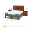 Cama Europea CIC Base Dividida King Alaska + Respaldo + 2 Veladores