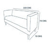Sofá Tela Velvet Latam Home Brescia 2 Cuerpos