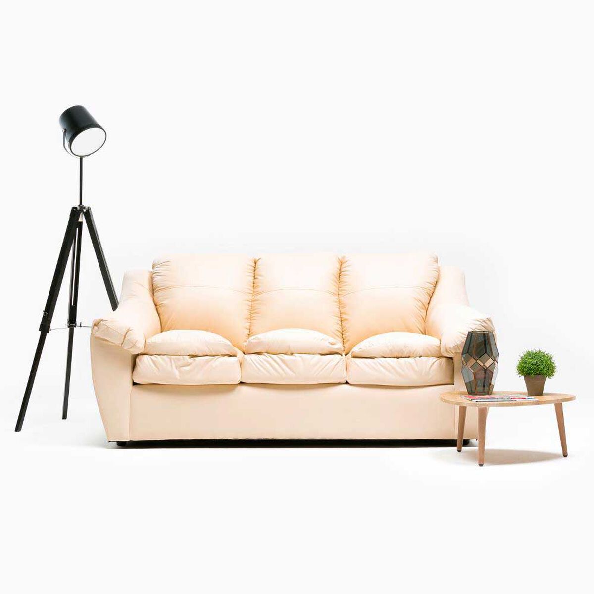 Sof&aacute; Cabsur Galicia 3 Cuerpos PU Beige