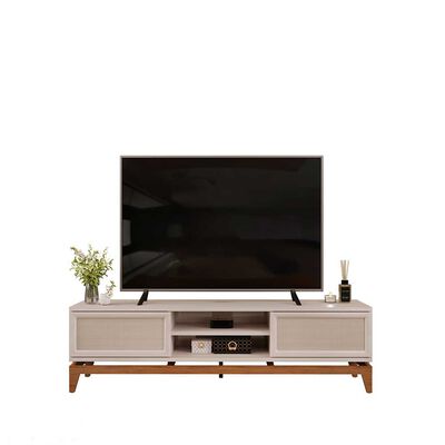 Rack TV Vekkahome Cairo Hasta 65" Beige