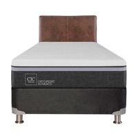 Box Spring CIC 1,5 Plazas Ortopedic Advance + Respaldo Baker