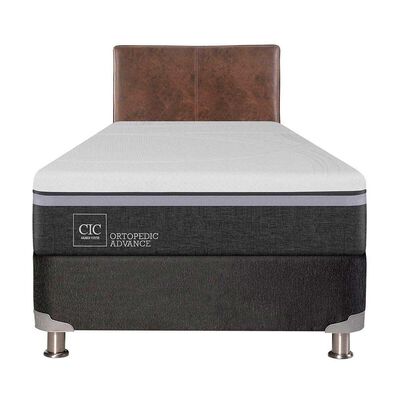 Imagen 1 del producto Box Spring CIC 1,5 Plazas Ortopedic Advance + Respaldo Baker