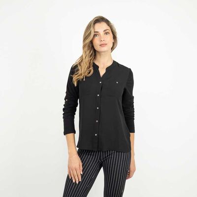 Blusa Manga Larga Mujer Zibel Negro