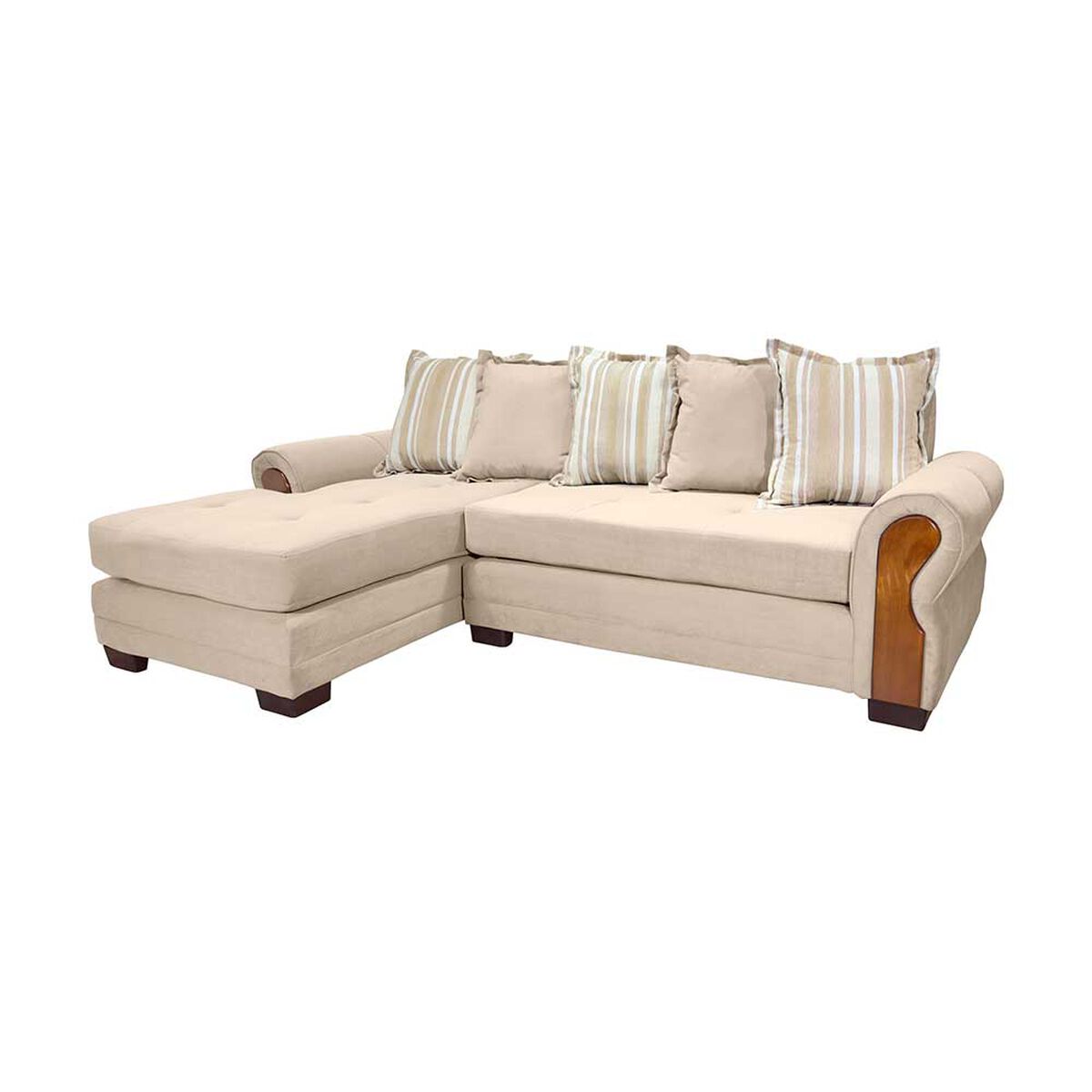 Sofá Seccional Living Factory Arizona 4 Cuerpos Beige