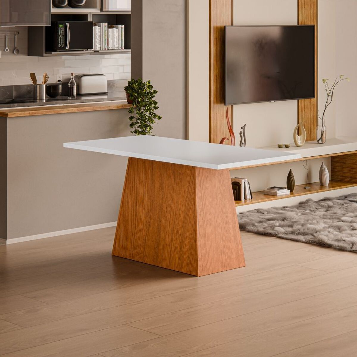 Juego de Comedor Exit Trento 6 Sillas Blanco