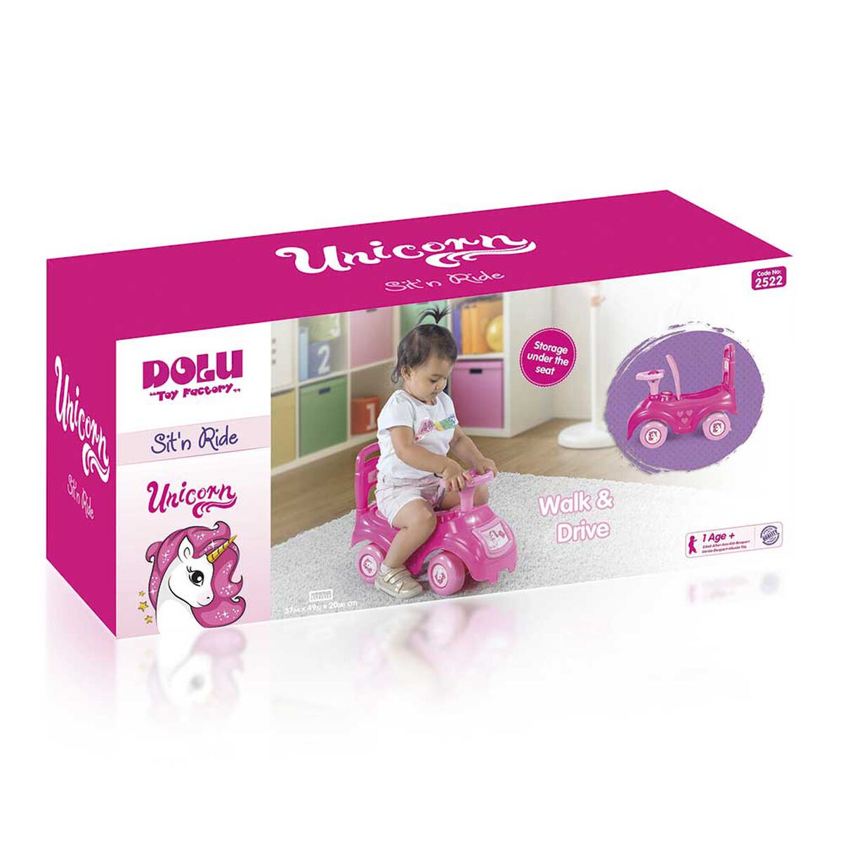 Correpasillos Unicornio Rosado Dolu