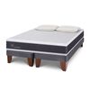 Cama Europea CIC Base Dividida 2 Plazas Ortopedic + Set 2 Almohadas Da Soft Sleep