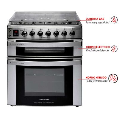 Cocina a Gas/Eléctrica Sindelen CH-770DHIN 5 Quemadores