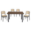 Juego de Comedor Vekkahome Alma Duna 4 Sillas Caf&eacute;