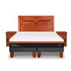 Cama Europea CIC Base Dividida 2 Plazas Bee Comfort + Respaldo + 2 Veladores