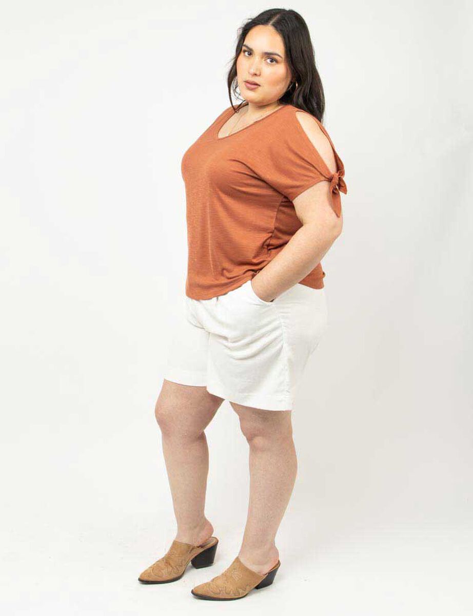 Polera Manga Corta Nudos Mujer Extralindas