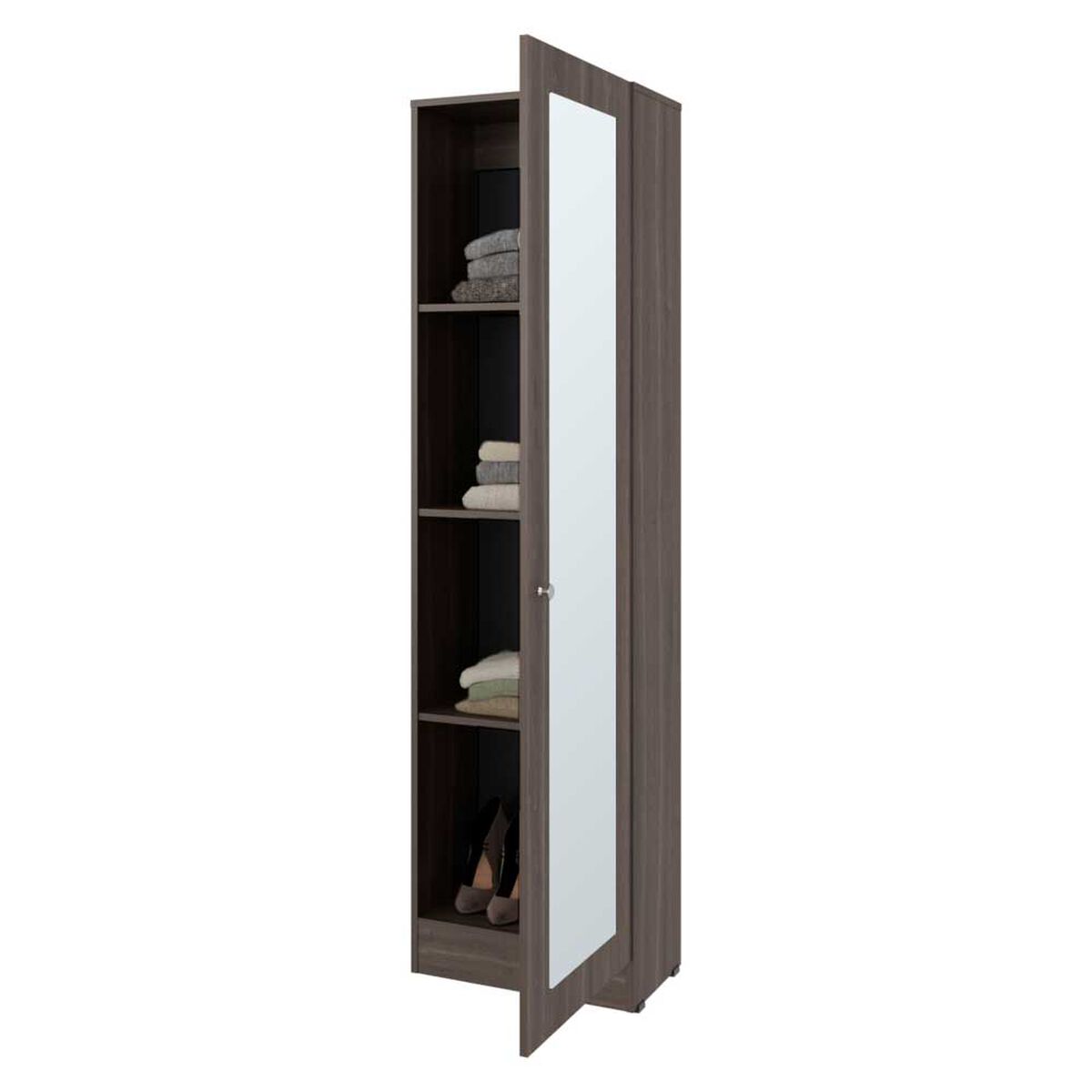 Closet Praga 1 Puerta Con Espejo Milan 180,1X49,1X30,2 Cm