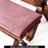 Juego de Comedor Latam Home Sevilla Segovia 2 Sillas + 2 Bancas Velvet Palo Rosa