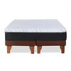 Cama Europea Latam Home Base Dividida 2 Plazas Zen Top Spring Visco Velvet Chocolate