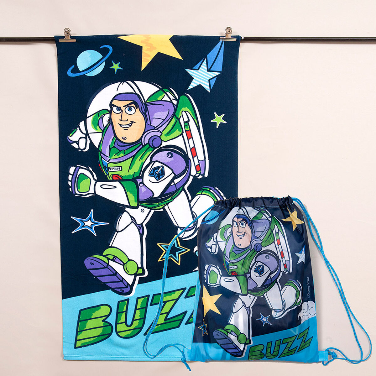 Toalla de Playa Disney-Toy Story Moon 70x140 cm + Bolso