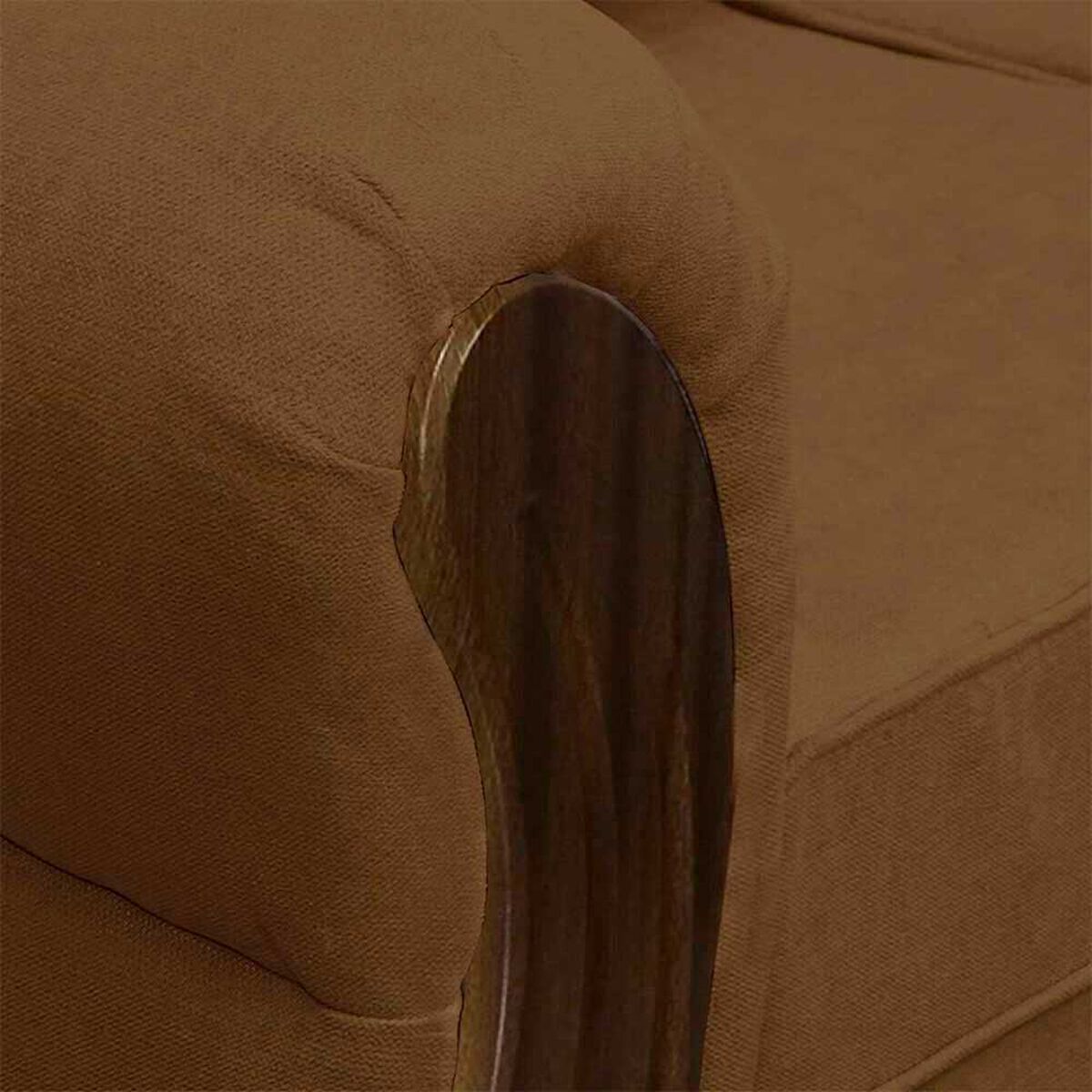 Sof&aacute; Seccional Modular Elegant Detail Girona 7 Cuerpos Tela Caf&eacute;