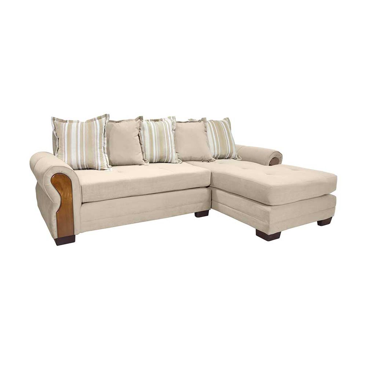 Sofá Seccional Living Factory Arizona 4 Cuerpos Beige