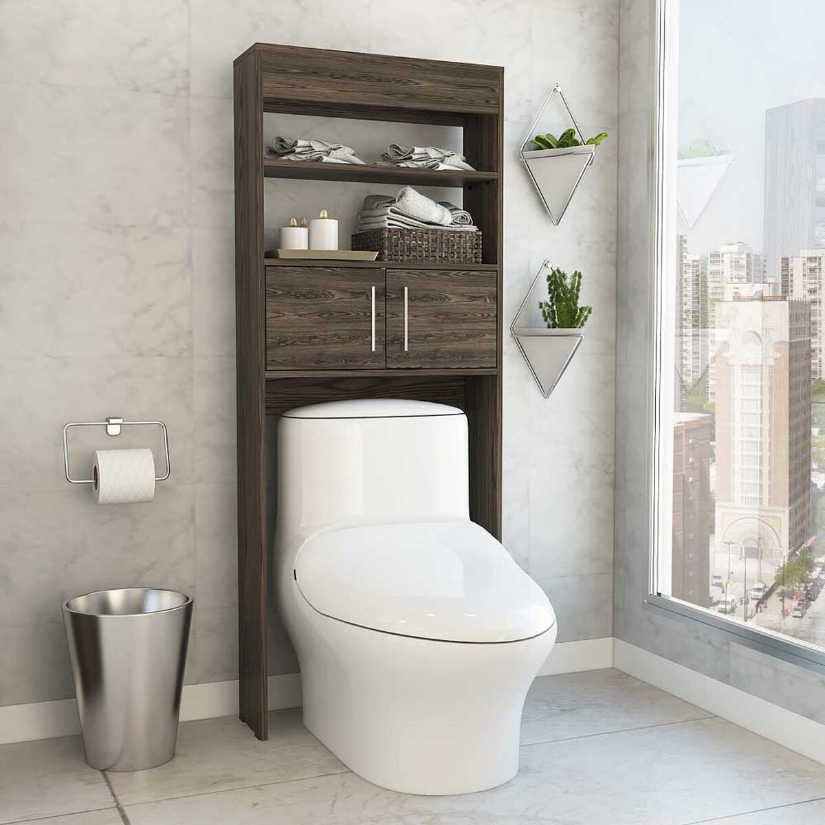 Optimizador de Baño TuHome Madrid 2 Puertas Coñac
